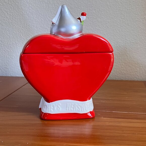 Hershey's Chocolate Kisses Candy Jar, Heart Candy Jar, Trinket Box, Valentines - Picture 3 of 7